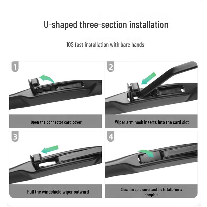 Compatible Frameless Wiper for FAW Bestune B70 21-23, Car-Specific Rubber Strip Accessory.