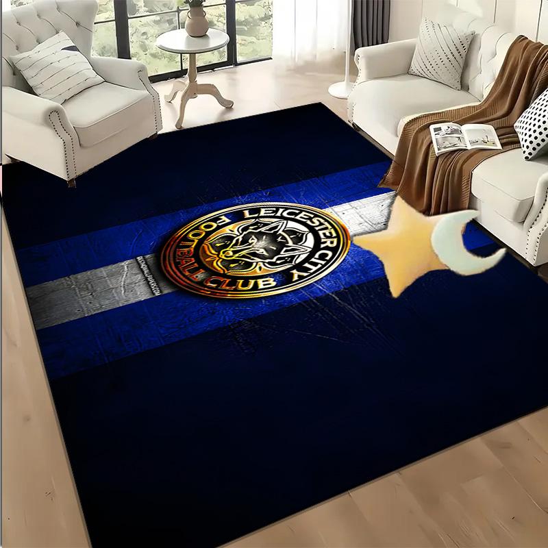 1PC Leicester Football Club Crest Floor Mat for Living Room, Game Rooms, Office, Bedroom, Office Floor Mat Playful Design, Christmas fan gifts