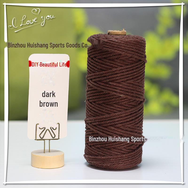 3 mm, 4 mm, 5 mm farbiges geflochtenes Baumwollseil für selbstgemachte und handgefertigte Wandteppiche, Geschenkdekoration, Hüte