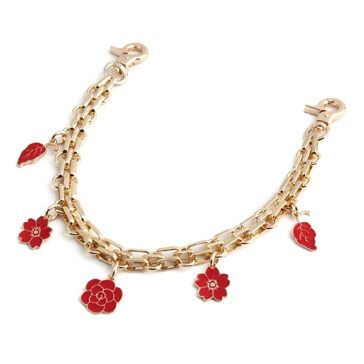 Unika Blomster Jordgubbsdesigner Kedjedekoration Väskprydnad För Väskor eller Handväska Erbjuder Hållbarhet Och Mode