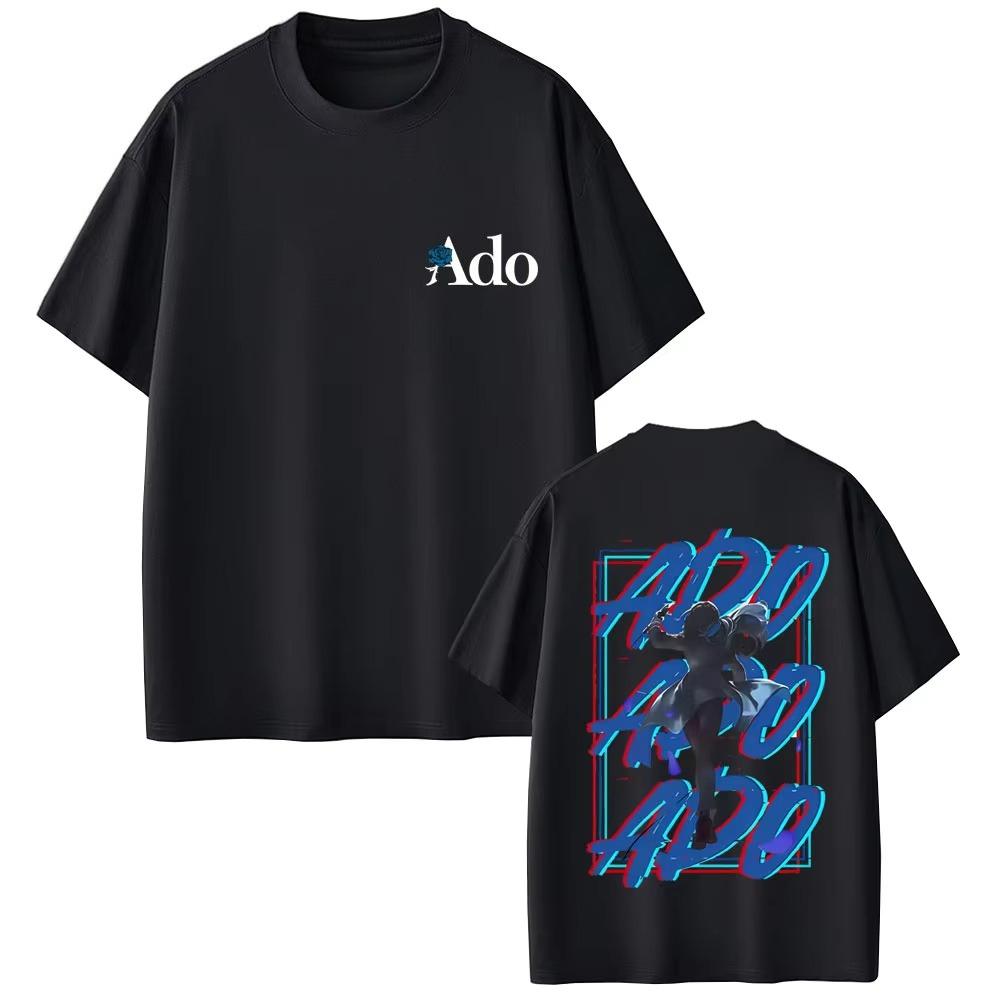 

Ado 2026 Spring summer Fashion T-shirt Men Women pure cotton Print TShirt Y2k Japanese Style Short Sleeve Top Streetwear Uni... S разноцветный