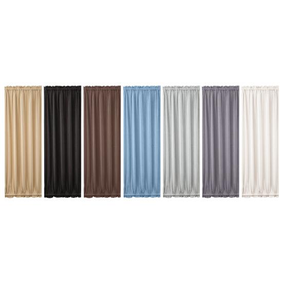 Rod Pocket Door Curtain Thermal French Door Curtain Room Darkening Privacy Blackout Curtain Panel for Kitchen Patio Doors