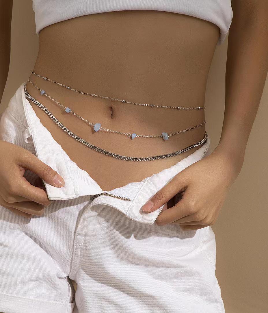 

Женская многослойная цепочка для бикини со стразами и кисточкой в виде звезды