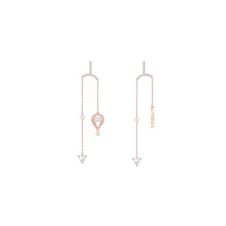 

Swarovski Into The Sky Hot Air Balloon Love Letter Earrings Women Earrings Rose-Gold 5483989 Rose Gold