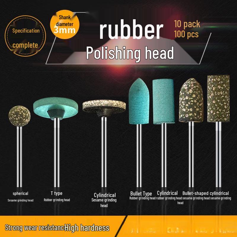Bullet-Shaped Rubber Grinding Head Set