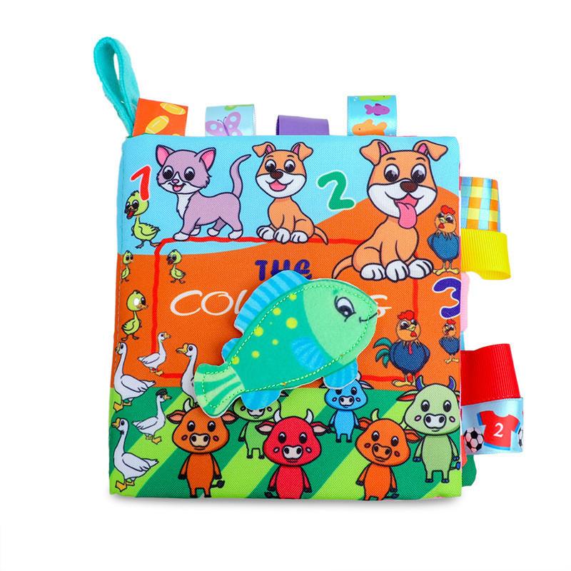 

Bbsky Baby Cloth Book Magnetic 3d Early Educational Colorful Animal Tag Cloth Book Toy Bag Packed China Origin Poultry animal