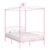 VidaXL Canopy Bed Frames Pink Metal 140 X 200 Cm