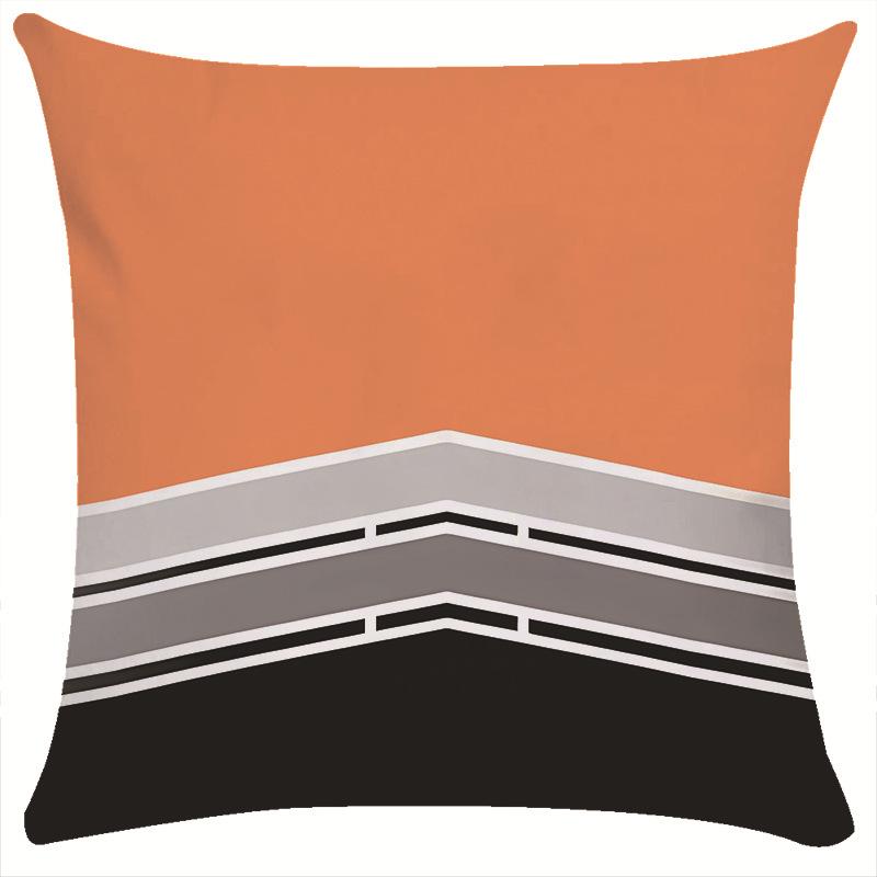 Nordic Orange Irregular Geometric Wave Cushion Gift B&B Bay Window Sofa Chair Backrest Pillow Cover