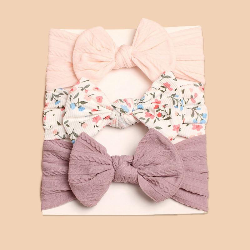 

European, American Spring and Summer Baby Headscarf, Children s Cute Bow Headband Combination, Baby Headband