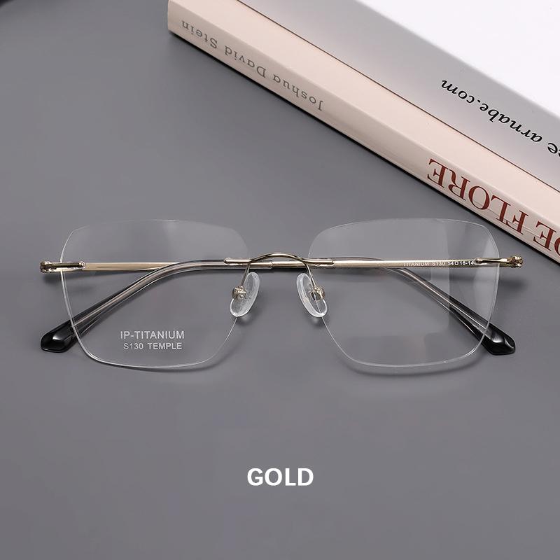 Rimless Ultralight Pure Titanium Glasses Frames Men Eyeglasses Fashion Frameless Women's Eyepieces Luxury Glasses Frame Eyewear