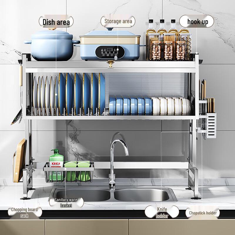 Stainless Steel Over-Sink Dish Drying Rack
