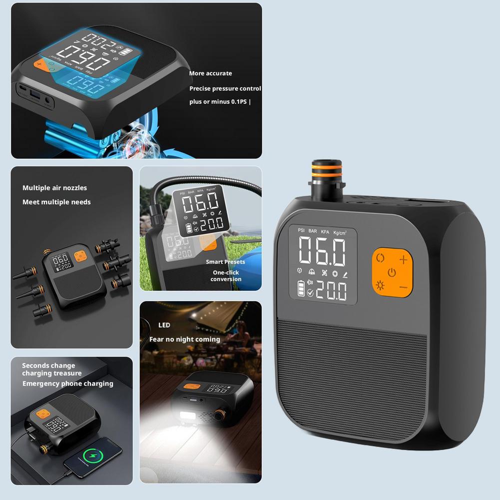 25PSI Electric Paddle Board Pump Air Compressor Portable Sup Pump 2000mAh Rechargeable Electric Air Pump For Kayak Boat Inf T5H3