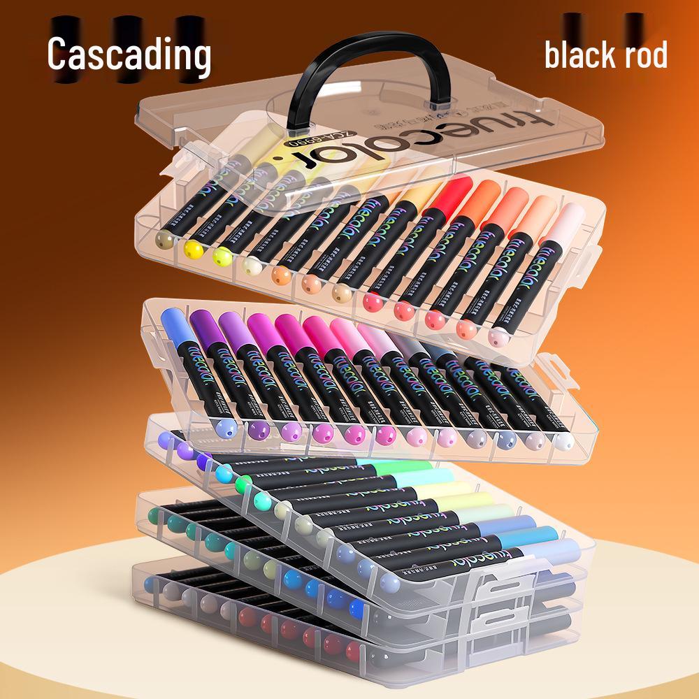 True Color Soft Tip Acrylic Watercolor Marker Pen for Kids - Ideal for Art, Journaling, and Doodling