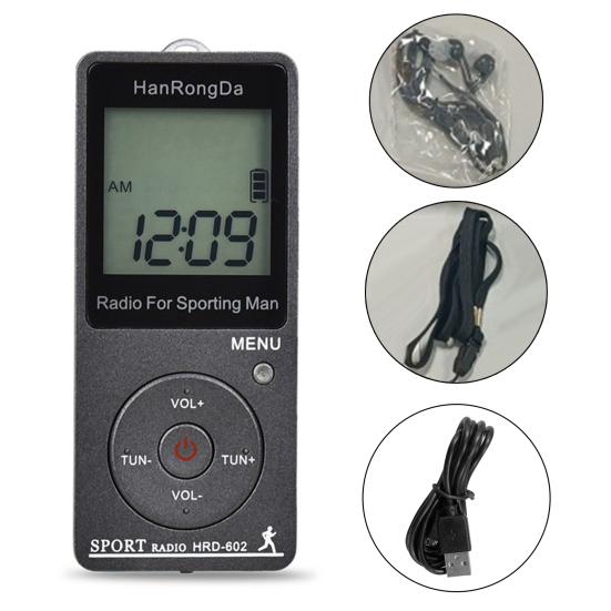 HRD-602 Digital Radio Mini Easy to Operate LCD Display FM/AM Portable Pocket