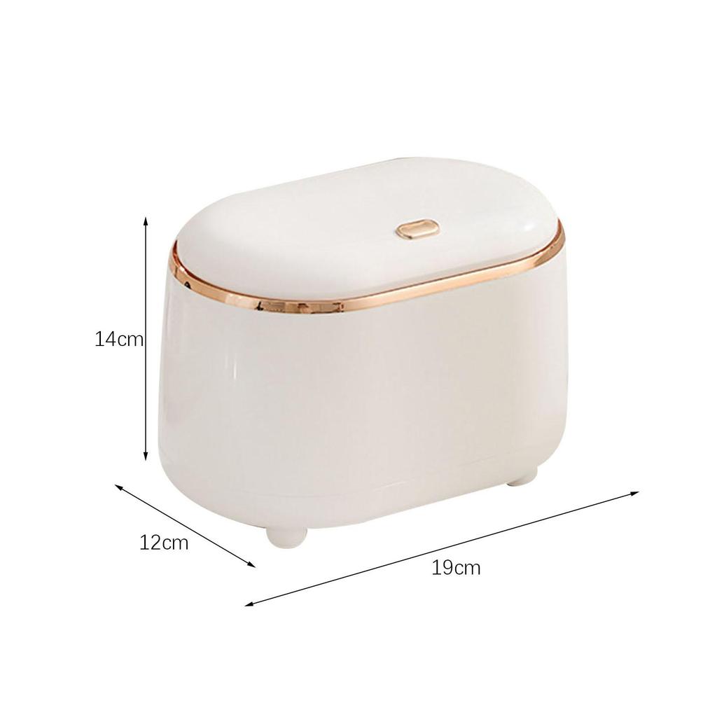 Pressing Small Desktop Garbage Can Countertop Trash Bin Anti Slip Leg Practical Convenient Removable for Table Bedroom Office
