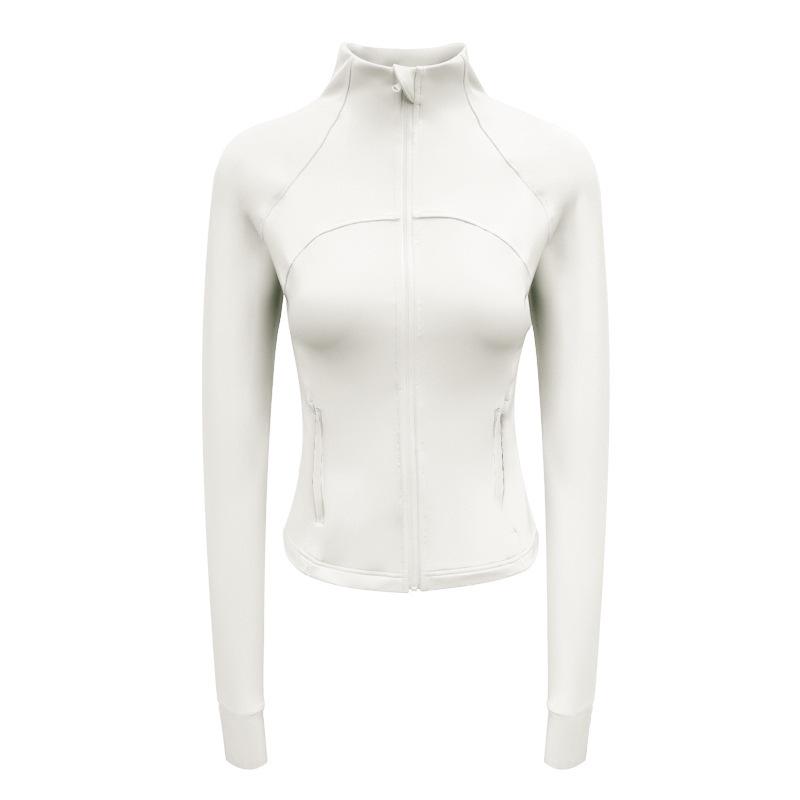 

Women s Slimming Zipper Yoga Jacket - Stand-up Collar, Long Sleeve Fitness Top M