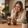 Rustic Farmhouse Living Room Decor Highland Cow Figurine, Resin Coffee Statue for Home Decor, Artistic Small Statues Country Style Tabletop