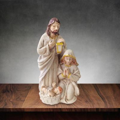 Statues de la Nativité, petite Sculpture en résine peinte, catholique, pour table d'église, cadeau ian