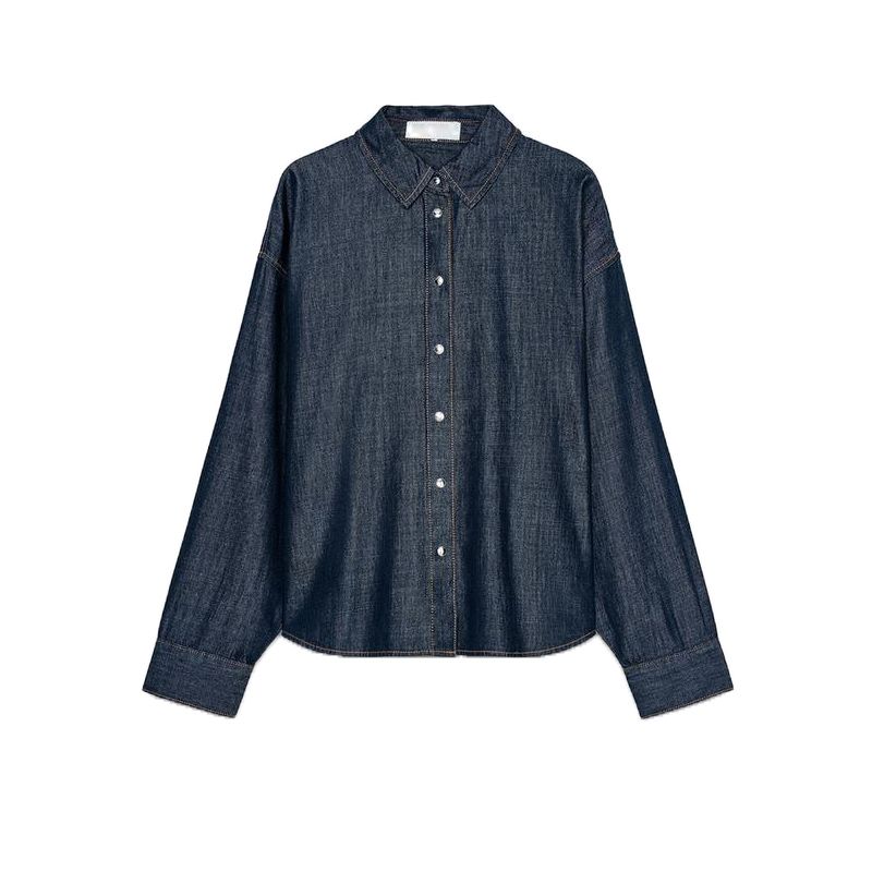 Spring New Women's Clothing High Waist Wide Leg Jogging Jeans 4083023 Loose Denim Shirt 4083024