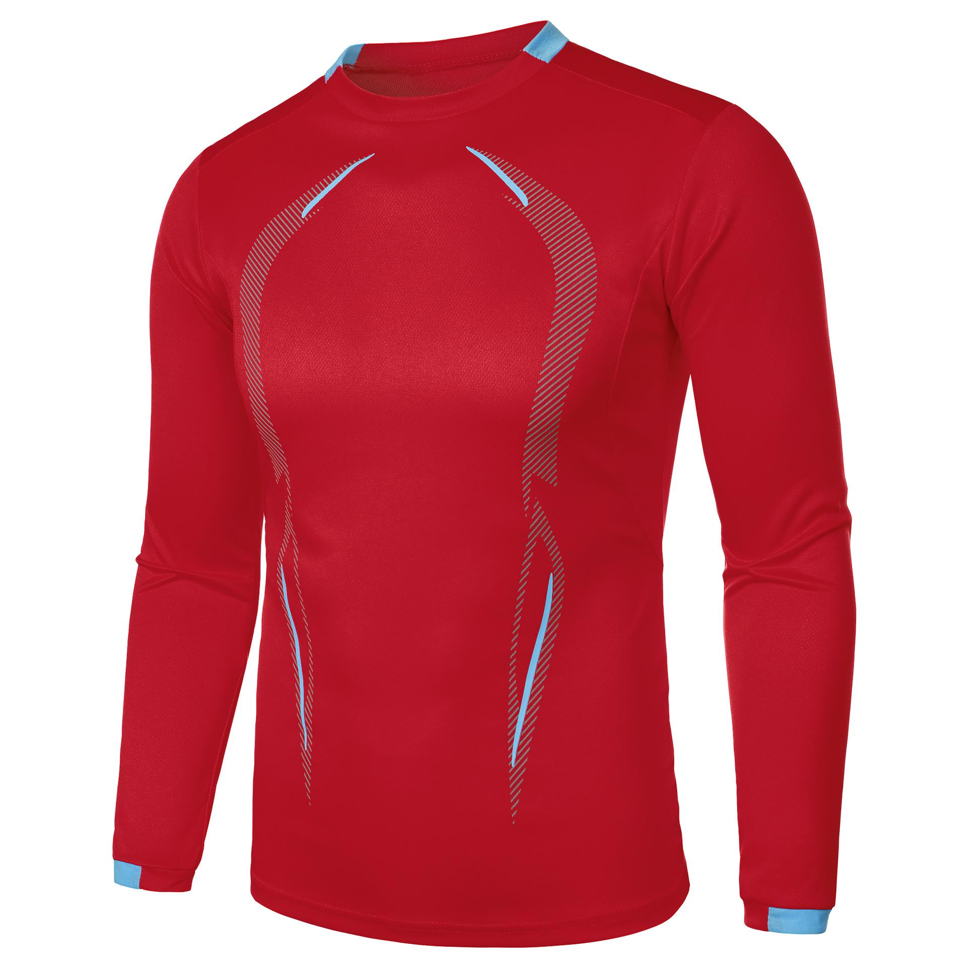 

Большие размеры Мужская весна-лето дышащая быстросохнущая фитнес-тренировочная футболка модная спортивная футболка с длинным рукавом M красный