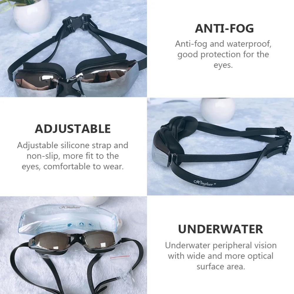 Myopia Swimming Goggles Anti-fog Glasses Adult Swimwear Shortsighted PC Men and Women