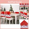 Unique And Warm Christmas Chair Cover Red Print Non-woven Snowman For Holiday Cheer