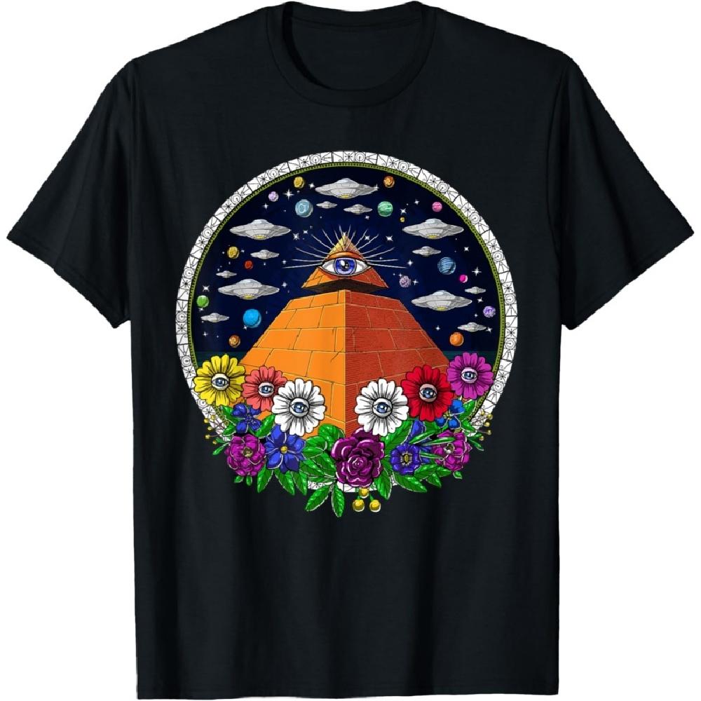 

Alien UFO Egyptian Pyramid Space Aliens Extraterrestrials T-Shirt S