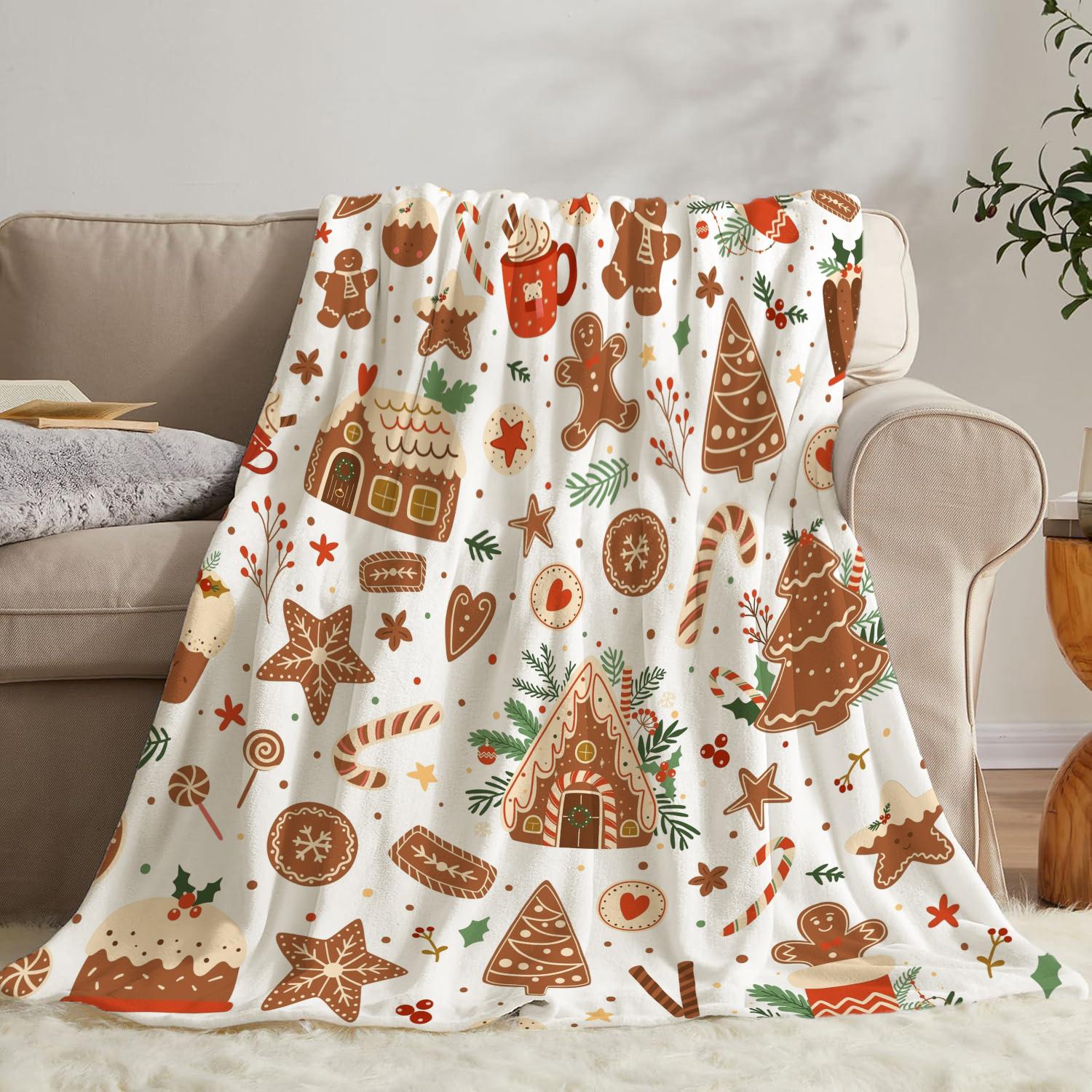 

Різдвяний креативний плед Фланелевий плед з принтом Суперм який Затишний Плед для сну на дивані Домашній плед Ідеальний домашній подарунок для неї 30x40in