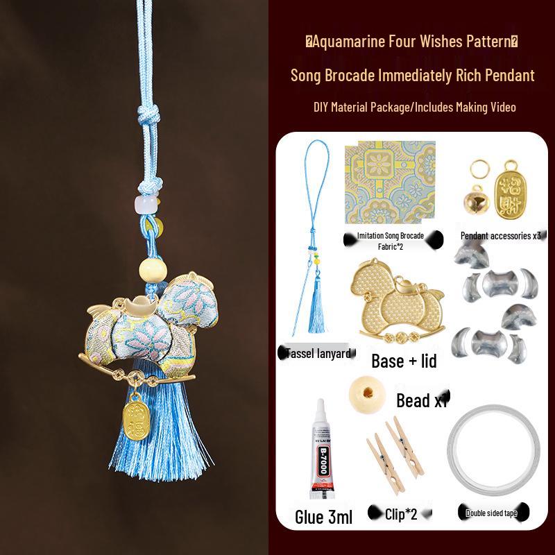 Song Jin DIY Keychain Kit: Year of the Horse Charm - Handcrafted Gift & Intangible Cultural Heritage