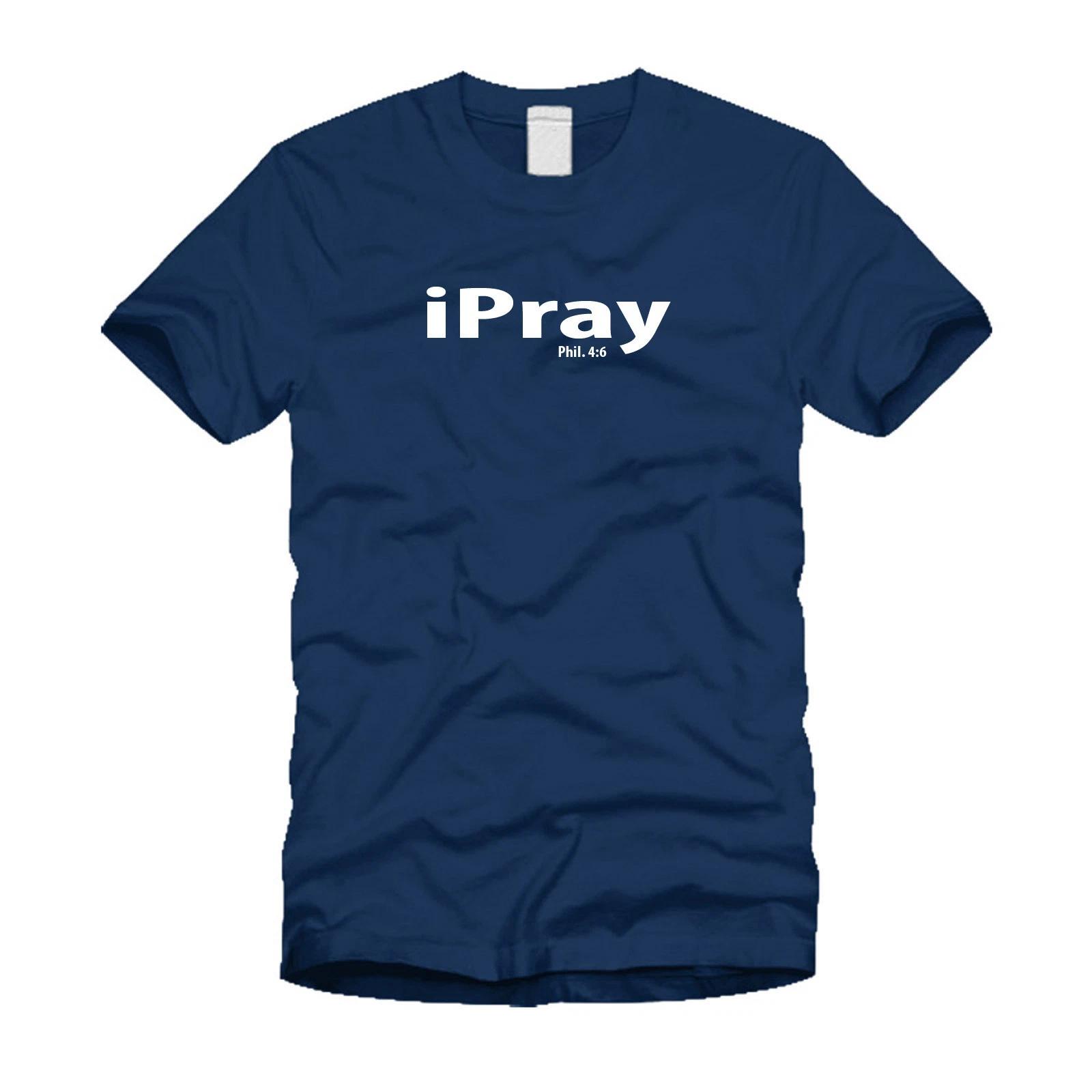 iPray -Inspirational Christian Funny Apple Parody Cool Stylish Modern T-Shirt 3XL