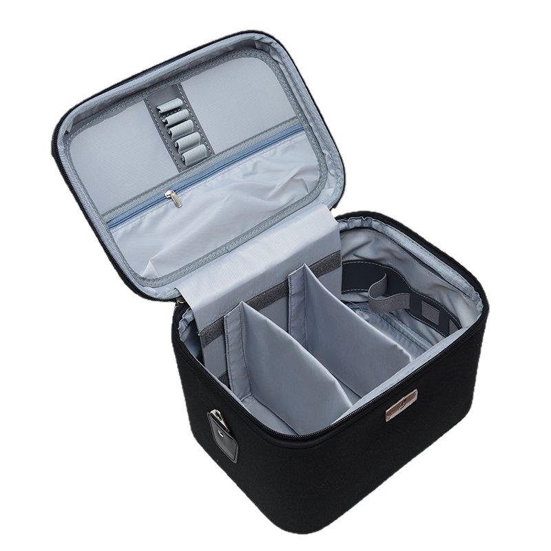 Women's Multi-layer Beauty Makeup Storage Bag - Large Capacity Handheld Organizer with Print Design