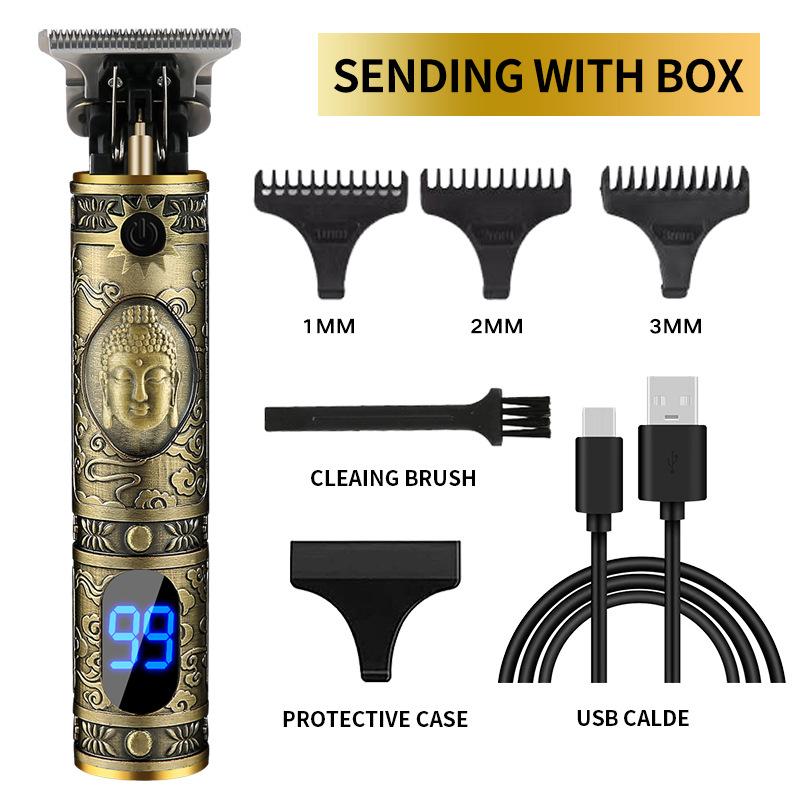 2024 USB T9 Hair Clipper Barber Professional Electric Hair Trimmer Shaver Trimmer Beard 0mm Men Hair Cutting Machine for Men