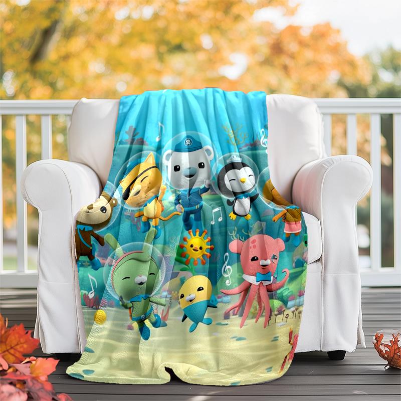 The Octonauts Theme Printed Blanket - Perfect for Couch, Bed, Travel & Outdoor Use | Machine Washable, Cozy & Durable.