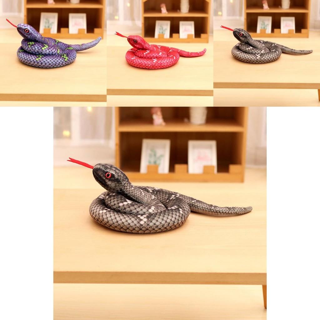 Realistic Plush Snake Toy 120cm Soft Pp Cotton Embroidery No Cartoon Styles For Prank Gifts