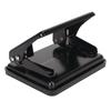 2 Hole Punch Handheld Antislip Effort Saving Heavy Duty Black Daily Paper Puncher for Classroom Offi