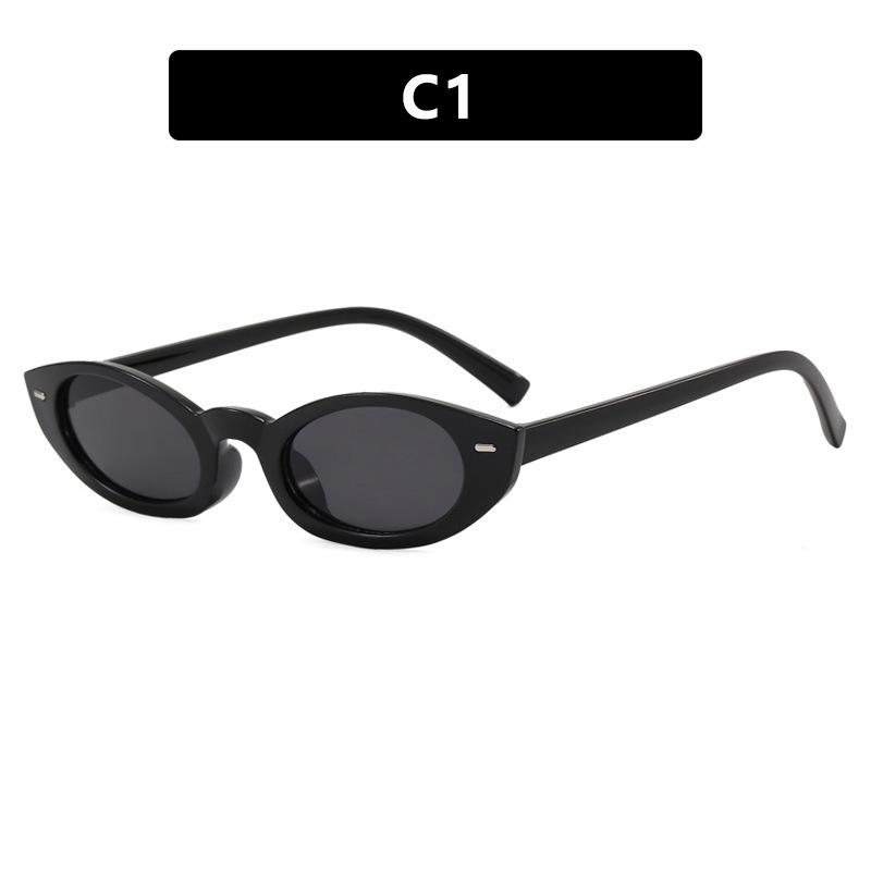 Women Retro Oval Sunglasses Fashion INS Style UV400 Eyewear