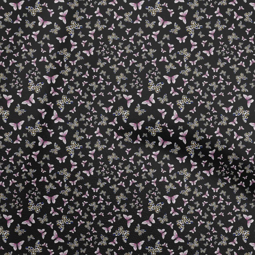 oneOone Cotton Flex Dark Magenta Fabric Butterflies Quilting Supplies Print Sewing Fabric By The Yard 40 Inch