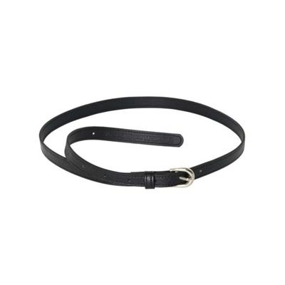 PIECE BY PIECE Piece Logo Slim Fake Leather Belt_BLACK