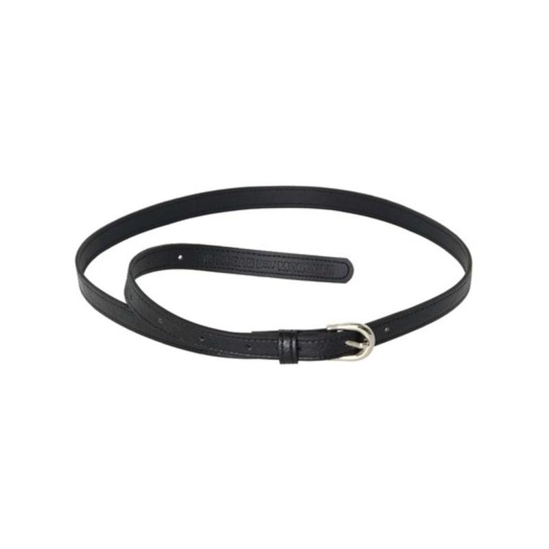 

PIECE BY PIECE Piece Logo Slim Fake Leather Belt_BLACK BLACK