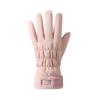 Autumn and Winter Gloves for Women In Warm Korean Touch Screen Driving Outdoor Cycling Electric Bike Windproof Cold Plus Lint Cotton Gloves