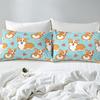 Cartoon Animal Dog Pattern Bed Hat Four-Piece Bedding Set Bedroom Dormitory Bedding Decoration