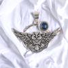 Natural Gemstone 925 Solid Silver Designer Jewelry Pendant 1.48" Christmas Gift CP-17