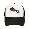 Equestrian Horse Jumping Hunter Jumper Sport Trucker Hat Breathable Mesh Baseball Cap Adjustable Outdoor Gift