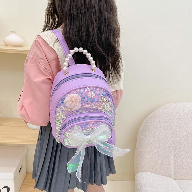 Adorable Mini Backpack For Kids With Cute Bow And Glittery Design Perfect For School And Outings