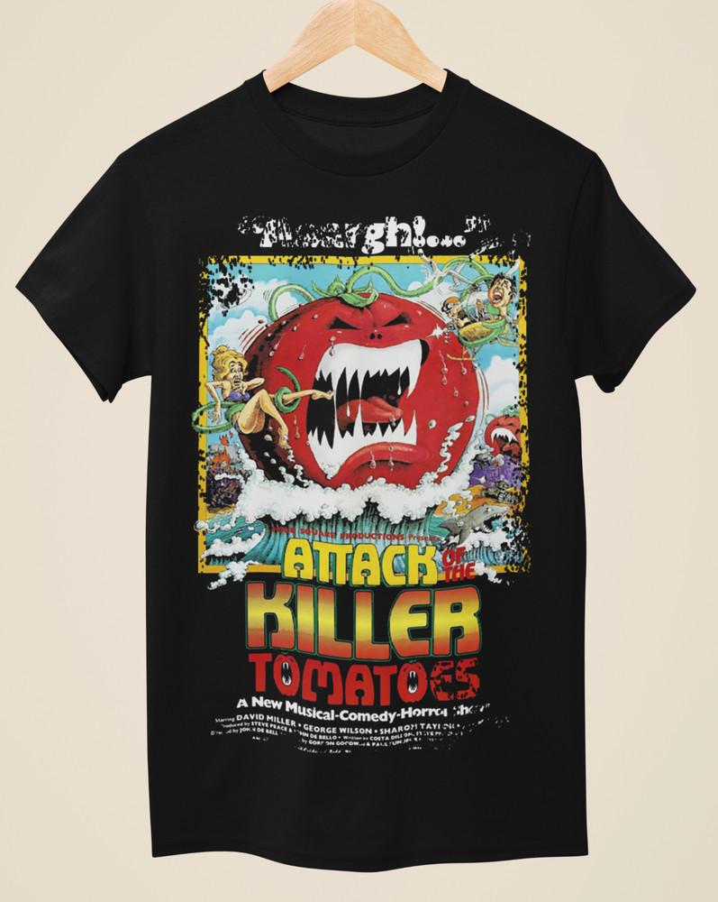 Attack of the Killer Tomatoes - Movie Poster Inspired Unisex Black T-Shirt Unisex T-Shirt S