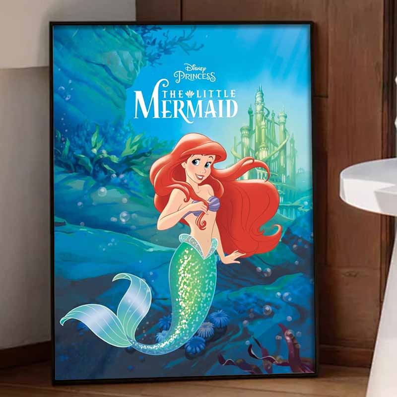 Disney DIY Diamond Painting 5d the Little Mermaid Full of Diamonds Cross Stitch Diamond Living Room Bedroom Decoration Painting