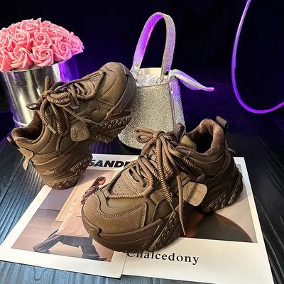 Mode Outdoor Plateau Damen Vulkanisierte Sneaker Einfarbig 2024 Hohe Qualität Einfarbig Schnürschuhe Einfarbig Damen Rutschfeste Schuhe