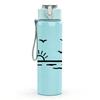 1PC Sunset Seagull Line Art 750ml Color Plastic Sports Water Bottle Leakproof Flip Straw Lid Suitable for Sports Office Home Use