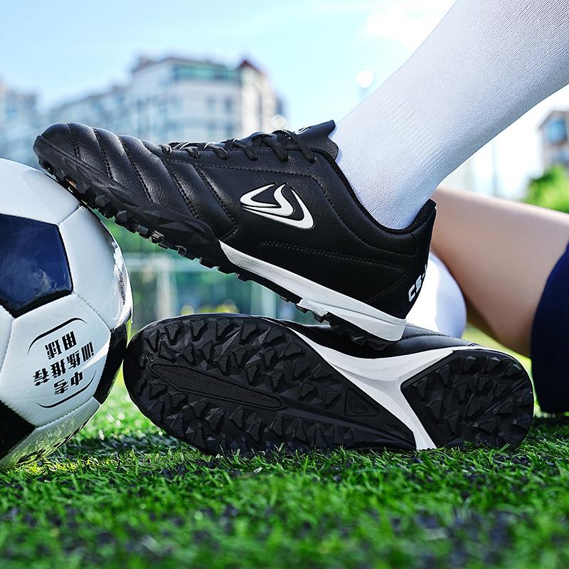 

Футбольные кроссовки с низким верхом мужские и женские детские сломанные шипы tf искусственный газон молодежные студенческие кожаные тренировочные спортивные кроссовки для ног 42