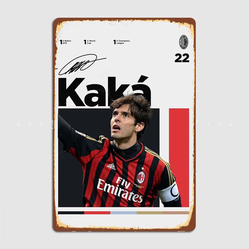 Johan Cruyff Kaka Leite Luis Suarez Xavi Giocatore di Calcio Segno Metallico Retro Poster Bar Camera da Letto Pub Parete Decorazione per la Casa Decorazione della Stanza
